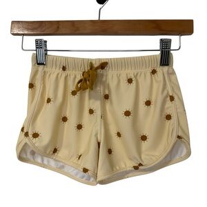 Rylee + Cru Cream Shorts with Brown Sun Print